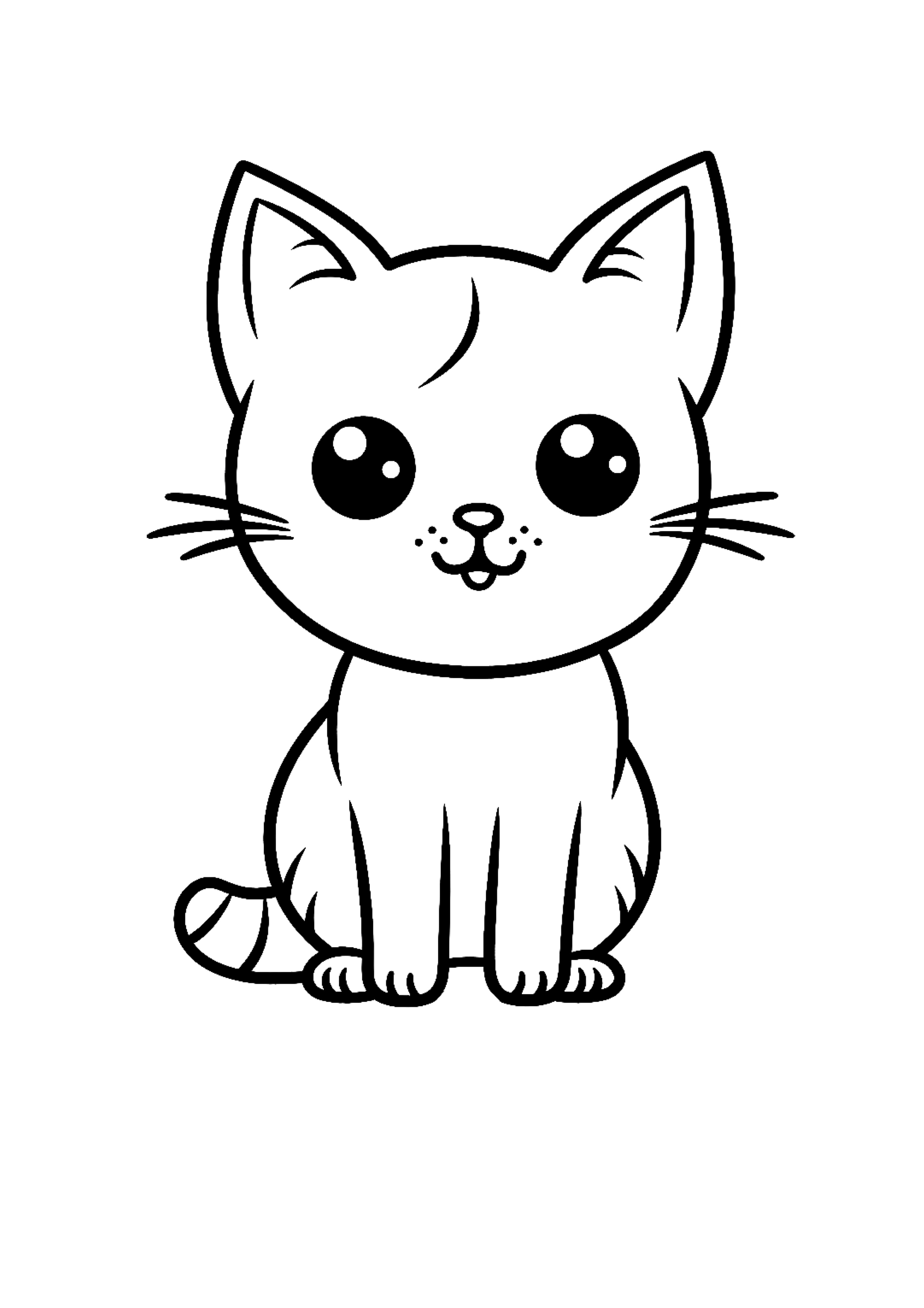 cute Kitten Coloring Pages for Kids .jpg
